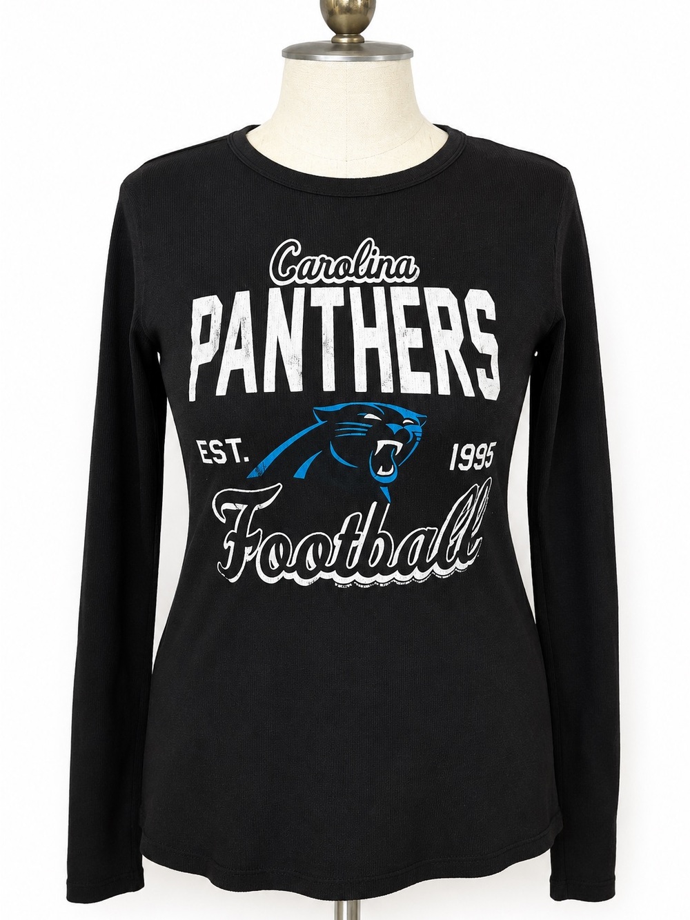 Junk Food Carolina Panthers Football Graphic Tee Black NFL T-Shirt Size Large